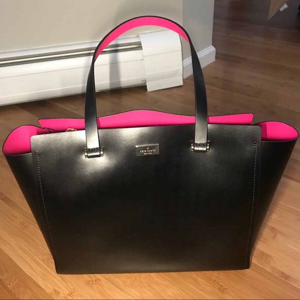 Kate Spade ♠️ Black and Pink Tote